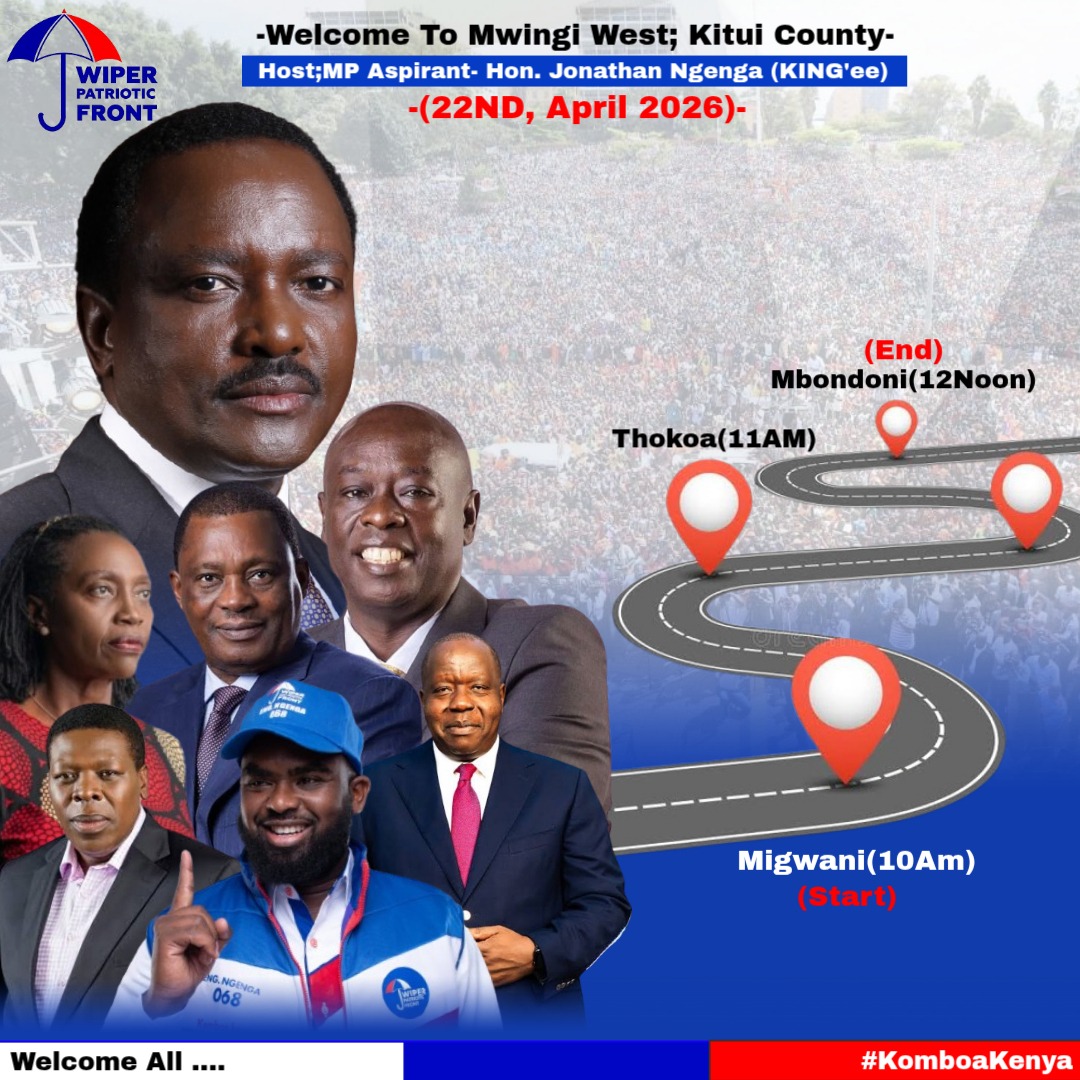 Karibuni Sana; Alternative Government Eyes Ukambani in Mwingi West Tour Hosted By Hon. Eng. Ngenga (Route Map)